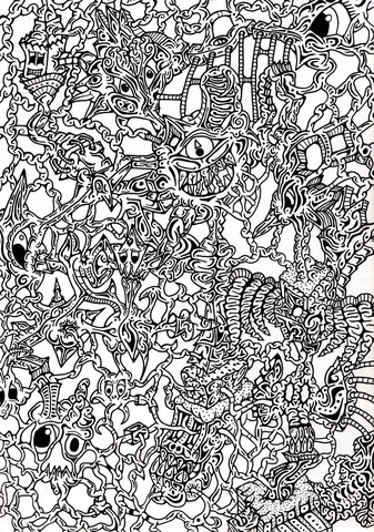 Monster Structure Coloring Page